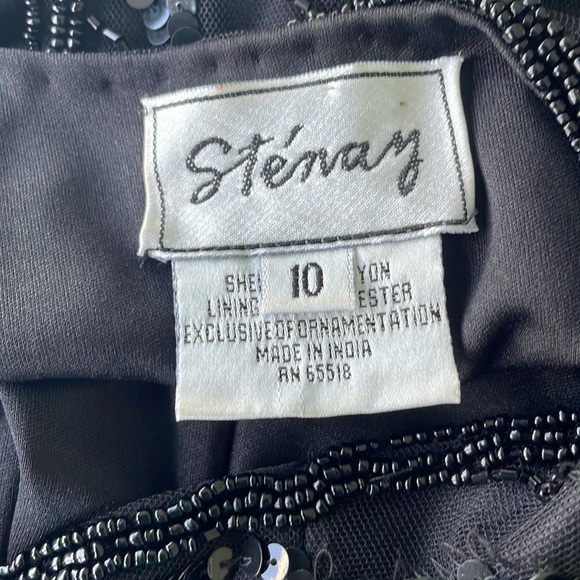 Vintage Stenaz black bead and sequent  dress - Picture 5 of 6